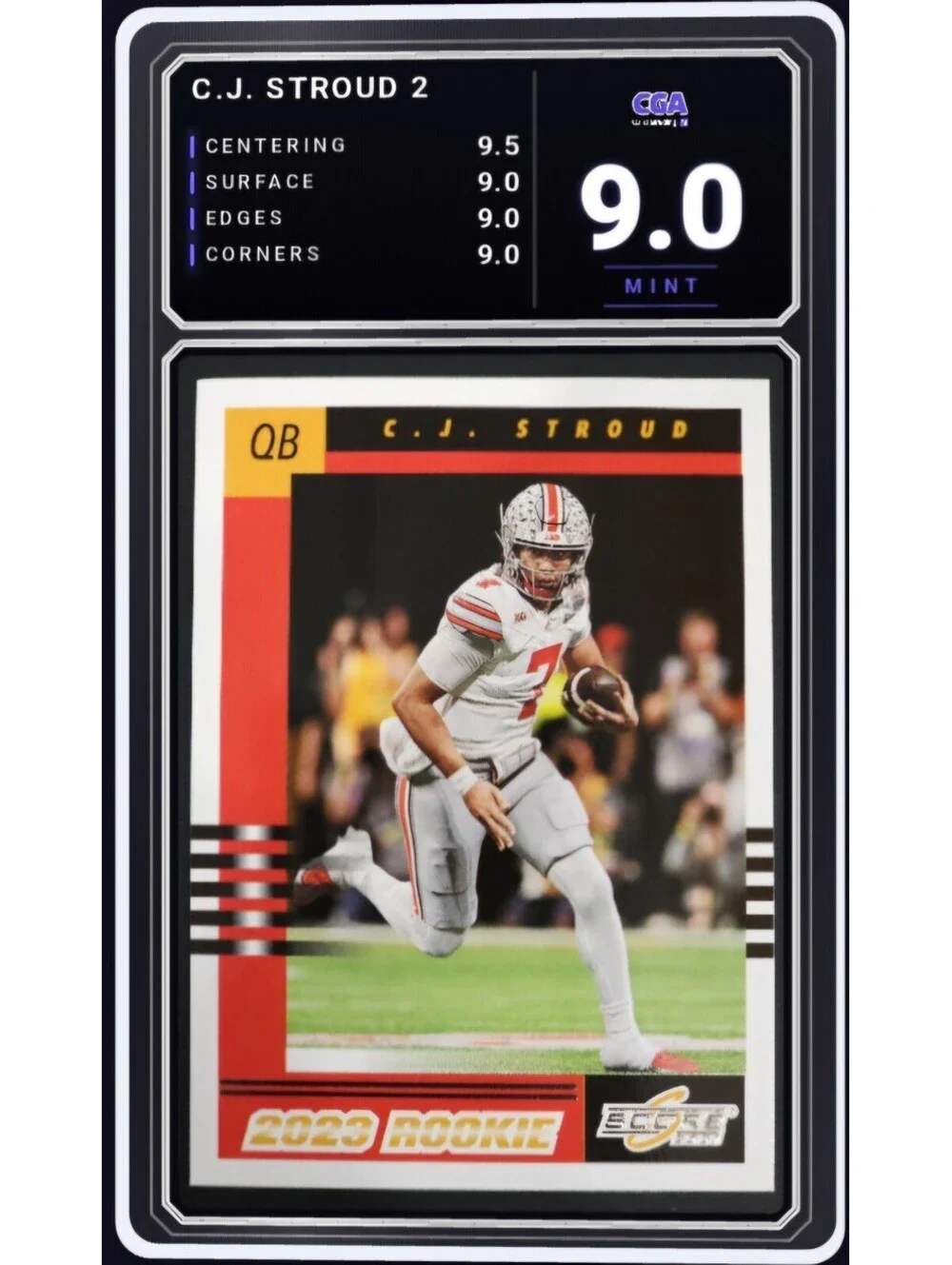 2023 Panini Score Throwback Rookies #2 C.J. Stroud RC - CGA 9.0 Digital Grade
